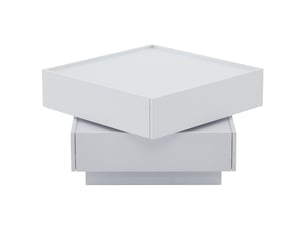 Table basse carré(e) coloris blanc OKWISH - 60 cmx60 cm