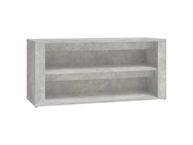  Meuble à chaussures, étagère à chaussures gris béton 100x35x45 cm bois d'ingénierie  - Conforama A