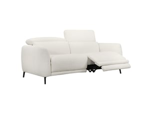 Canapé relax motorisé 3 pl en tissu chiné écru – june