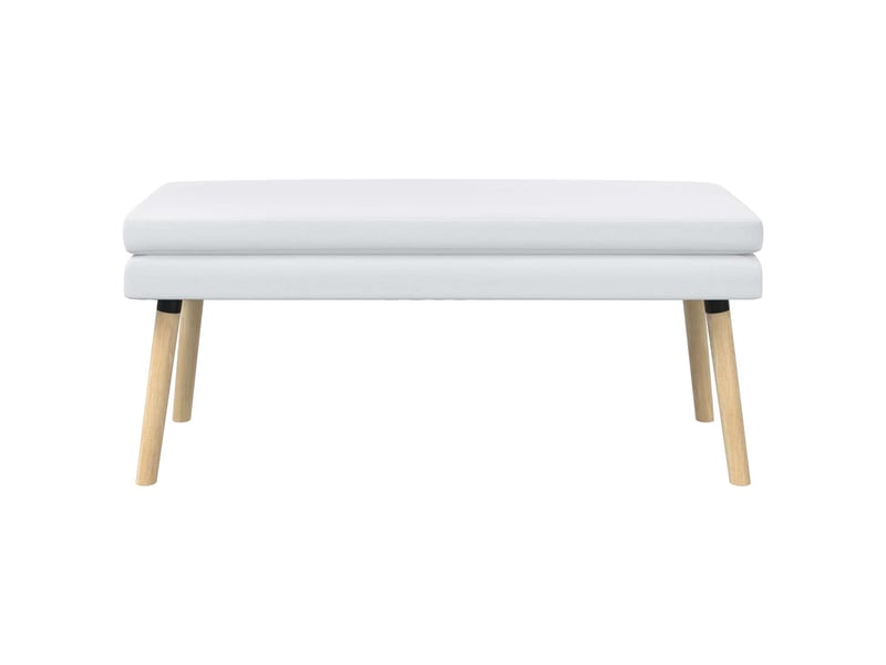  Banc d'entrée, banc à double couche blanc 110x40x47 cm tissu  - Conforama E