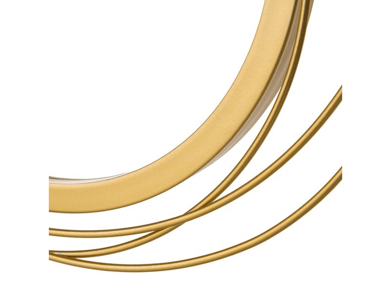  Lot de 4 miroirs muraux ronds 107x56 cm dorés en métal, décoration murale pour salon, chambre ou bureau  - Conforama E