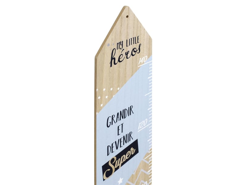  Décoration murale enfant toise garçon 100cm bleu  - Conforama C