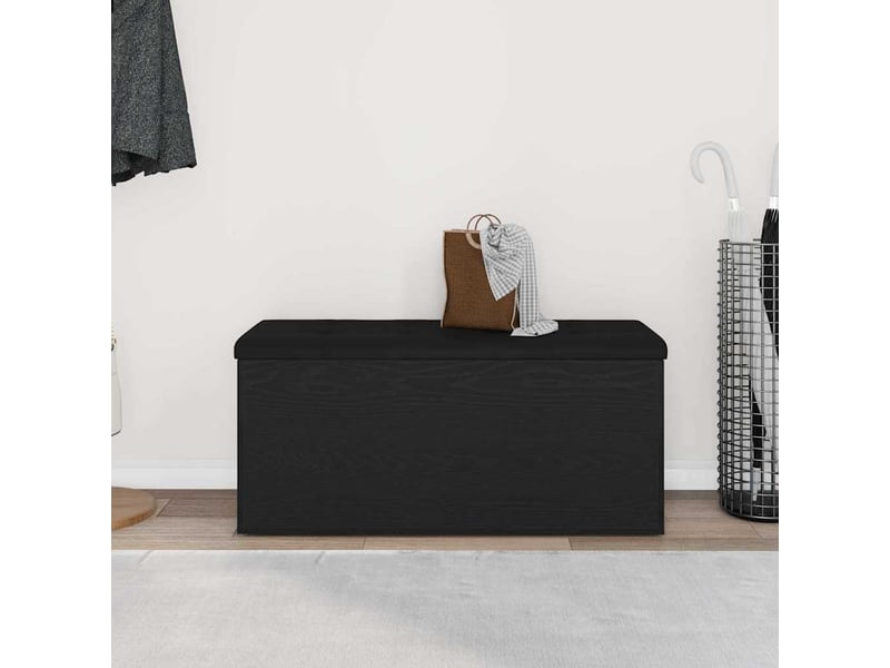  Banc chambre, banc de rangement chêne noir 102x42x45 cm bois d'ingénierie  - Conforama D