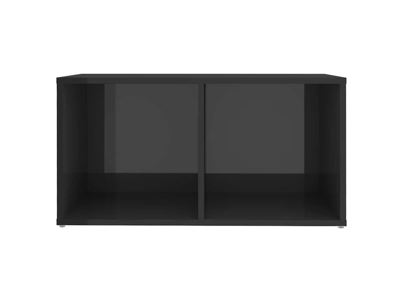  Lot de 2 meuble tv bas salon gris brillant 72x35x36,5 cm bois d'ingénierie shl50482  - Conforama E