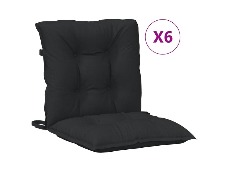 Ensemble de coussins pour chaise à dossier bas 6 pc polyester cf60914 - Conforama D