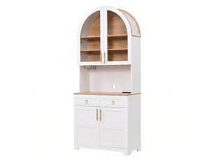 Buffet 4 porte(s) 2 tiroir(s) HAVRYA - 80 cm coloris blanc