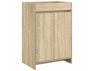 Meuble sous lavabo de salle de bain, commode chêne sonoma shl3184