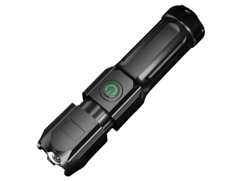 Led lumière forte lampe de poche usb rechargeable zoom rétractable lumière concentrée lumière d’inondation longue portée portable - Conforama E