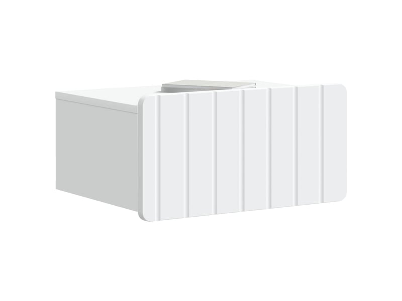 Table de chevet - cabinet de chevet - table de nuit mural 2 pc blanc 49 x 34,5 x 24 cm - Conforama B