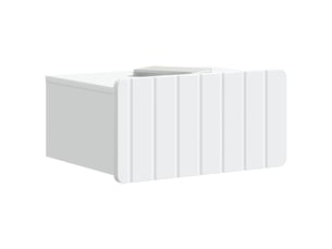 Table de chevet - cabinet de chevet - table de nuit mural 2 pc blanc 49 x 34,5 x 24 cm