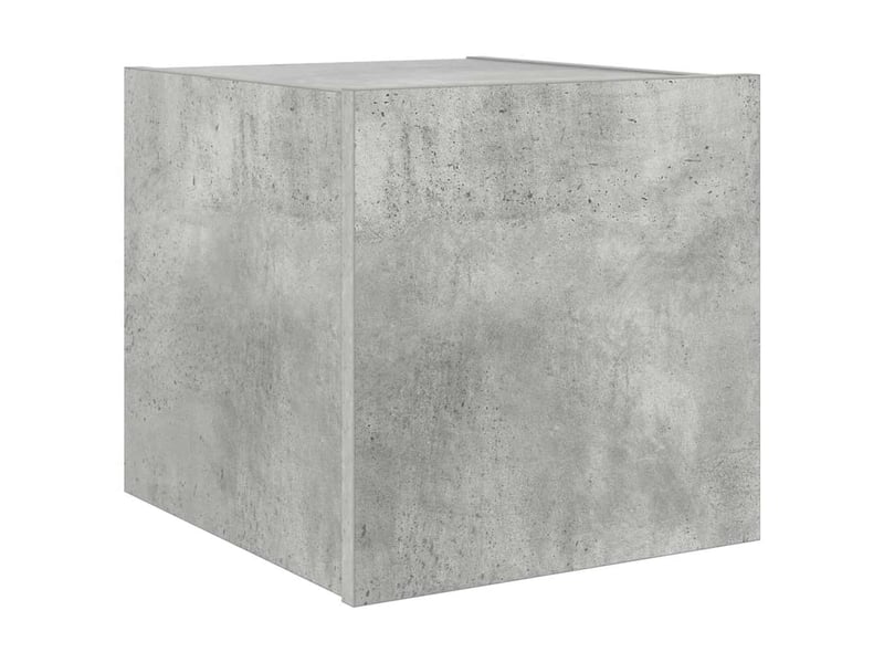  Meuble tv - banc tv - meuble de rangement mural avec lumières led gris béton 30,5x35x30 cm  - Conforama C