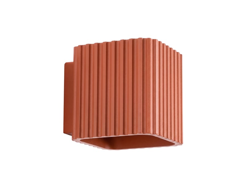 Applique riff ocre rouge g9 aluminium moderne 10x10x12cm SL.3056 - Conforama A