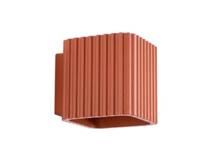 Applique riff ocre rouge g9 aluminium moderne 10x10x12cm