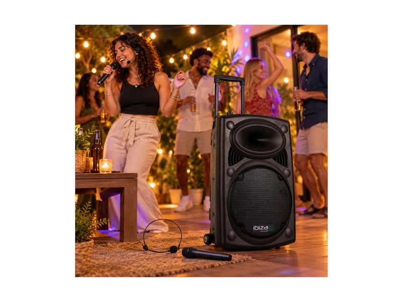 Système de sono portable 12 700w - usb-bt-rec-vox + 2 micros vhf - ibiza sound port12vhf-bt - Conforama D