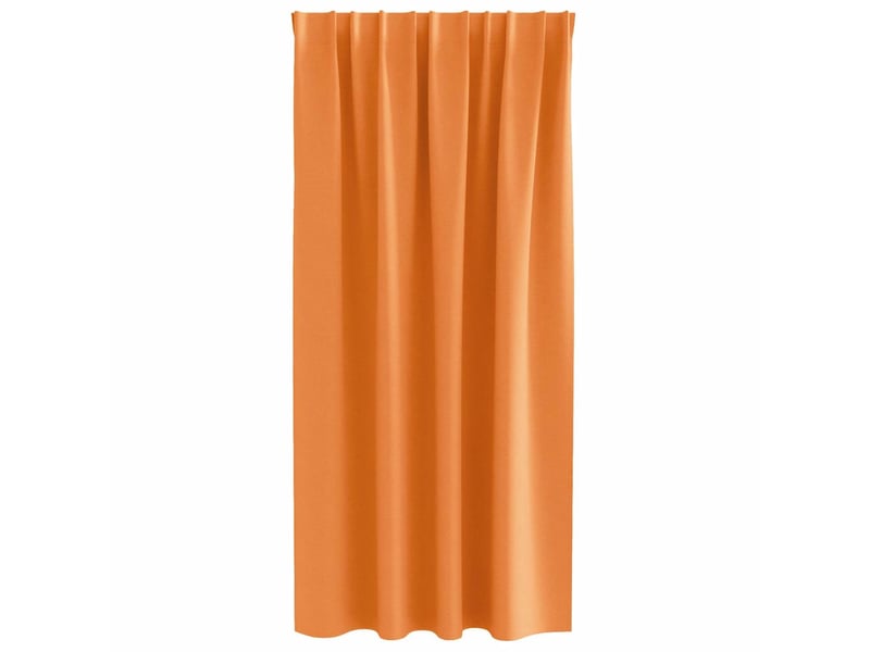  Lot de 2 rideaux occultants, rideaux black-out avec anneaux orange 175 x 140 cm cf44720  - Conforama D