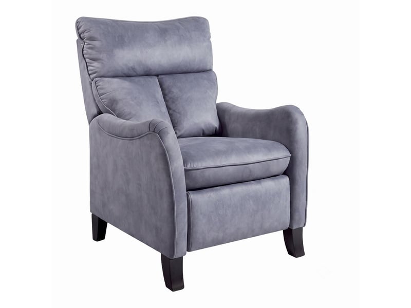  Fauteuil relax manuel tissu microfibre aspect suédine bleu - amboise AMBOISE - Conforama A