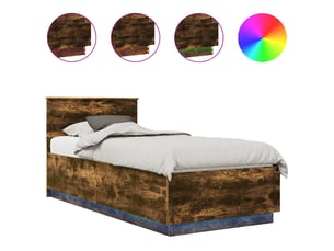 Lit simple 100x200 cm    coloris marron