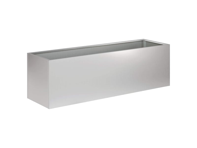  Jardinière - cache-pot de jardin 2 pcs argenté 80 x 30 x 30 cm  - Conforama C