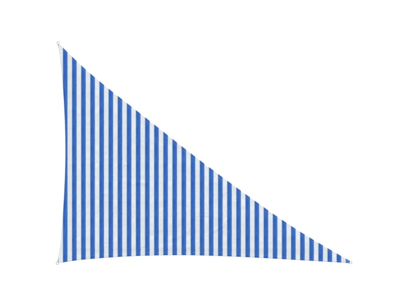  Voile d'ombre - voile d'ombrage - voile parasol 3 x 4 x 5 m hdpe triangulaire bleu et blanc  - Conforama B