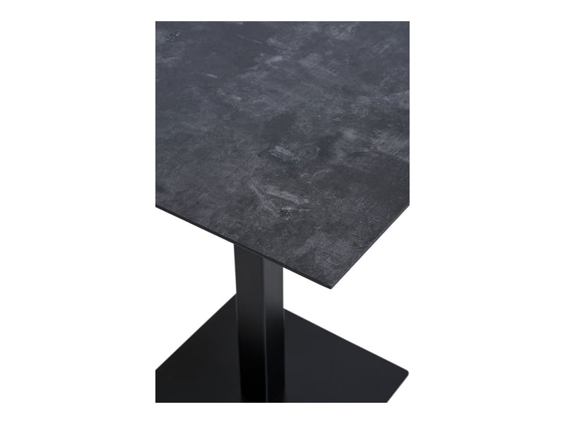  Table bistrot fano effetto pietra avec base en métal noir 70x70x75 cm  - Conforama C