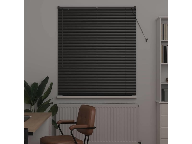 Store vénitien, store de fenêtre noir 175 x 115 cm 25 mm aluminium cf48118 - Conforama C