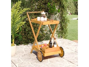 Desserte de cuisine, chariot à thé 54x87x90 cm bois massif d'acacia
