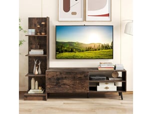 Meuble tv coloris marron 140 cm <strong>GIANTEX</strong>  <strong></strong>