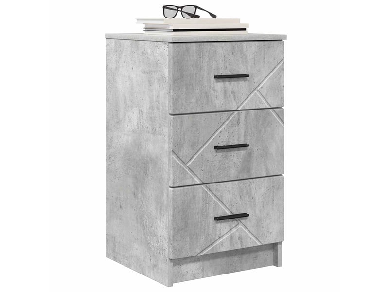  Table de chevet - cabinet de chevet - table de nuit gris béton 38 x 38 x 66 cm bois d'ingénierie  - Conforama B