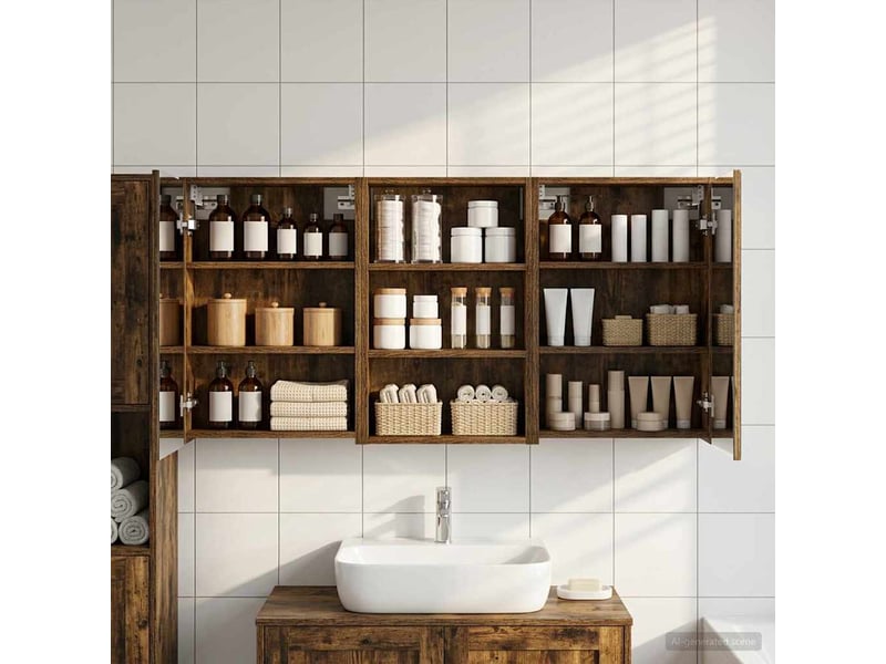  Ensemble de meubles de salle de bain 3 pcs 126x16x62.5 cm shl4528  - Conforama B