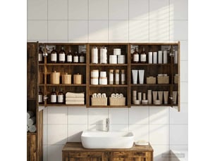 Ensemble de meubles de salle de bain 3 pcs 126x16x62.5 cm shl4528