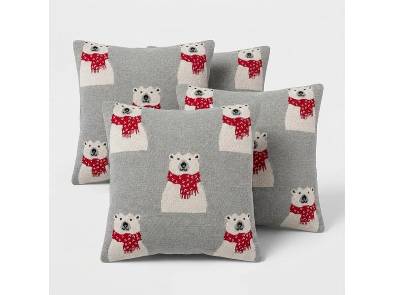  Lot de 4 coussins 45x45 cm en coton déhoussables editha  - Conforama A