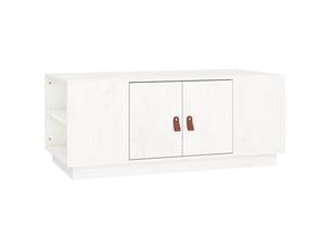 Table basse rectangulaire coloris blanc  