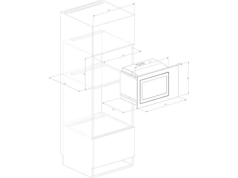 Micro-ondes encastrable 34l continental edison 1550w 59.5cm, cemoc34ixe  - Conforama F