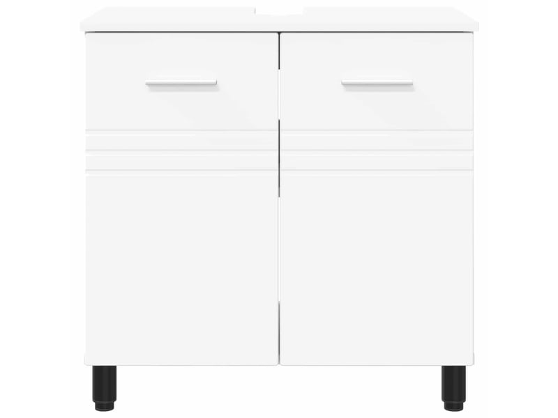  Unité de vanité de salle de bain, meuble de rangement blanc 60x35x60 cm shl385  - Conforama E