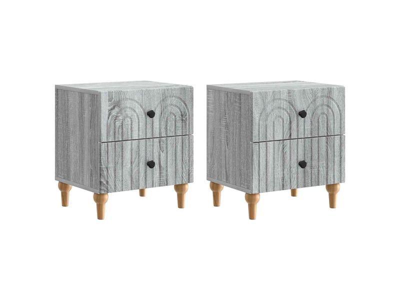  Table de chevet 2 pièces sonoma gris 43 x 34,5 x 48 cm  - Conforama B