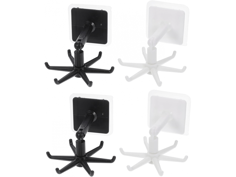  Organisateur d'ustensiles de cuisine rotatif à 360° – crochets sous-meuble – ensemble de 3 pièces (noir + blanc + rose, multicolore FC-ZLS-04791MF - Conforama C
