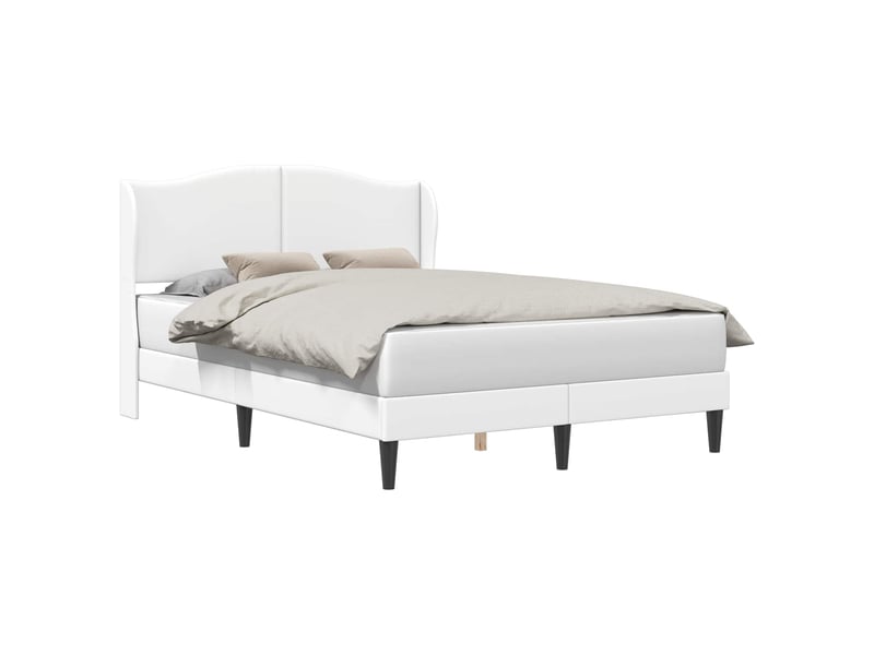  Lit double- lit adulte -  cadre de lit avec tête de lit blanc 160 x 200 cm simili cuir  - Conforama A