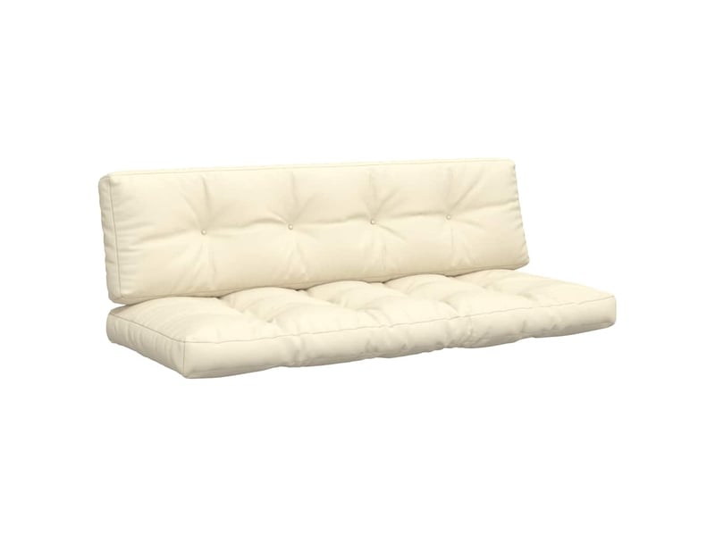 Lot de 2 coussins de palette, coussins de canapé crème tissu cf59524  - Conforama A