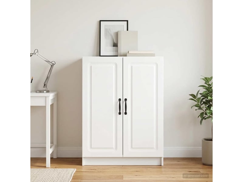  Buffet - bahut - meuble de rangement blanc brillant 66 x 34,5 x 87 cm bois d'ingénierie  - Conforama D