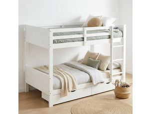 Lit superposé 2x90x200 cm MODENUIT    coloris blanc