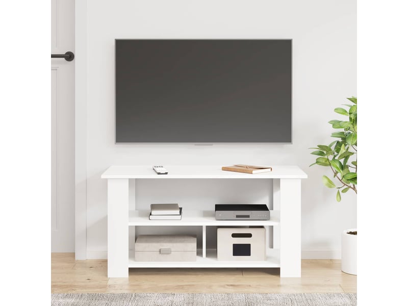  Support de télévision blanc 100x40x50 cm  - Conforama D