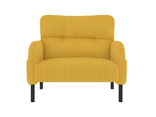 Fauteuil fixe   Velours côtelé jaune vendu A l'unité