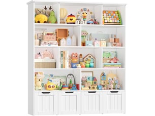 Bibliotheque coloris  blanc  G FORM  - 125.5 cm x 146 cm