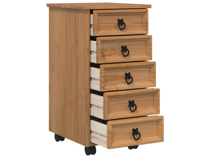  Caisson roulant de bureau avec tiroirs corona brun miel shl7493  - Conforama C