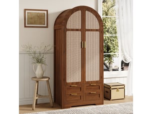 Armoire 1 tiroir(s) <strong></strong> <strong>CozyNest</strong> coloris bois foncé largeur 80 cm