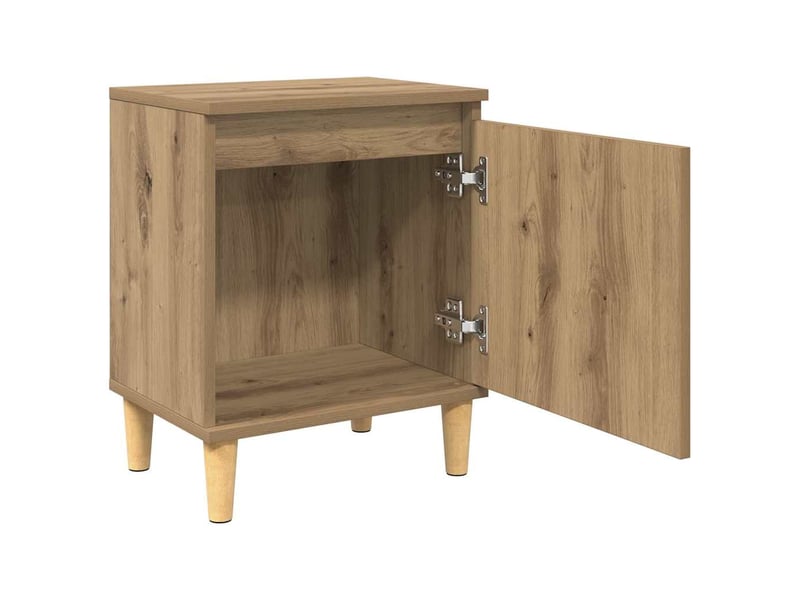  Table de chevet chêne artisanal 40 x 30 x 50 cm  - Conforama E