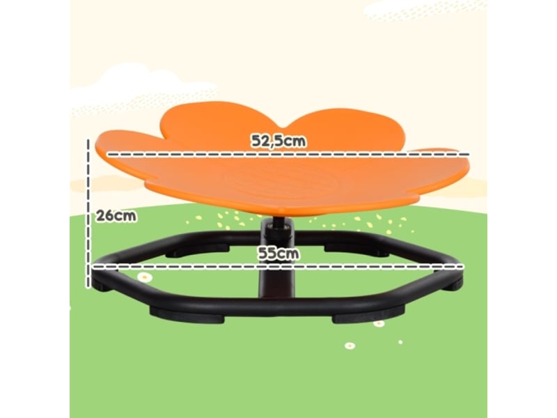  Chaise sensorielle enfant orange, siège rotatif d’équilibre, entraînement sensoriel, plastique  - Conforama C