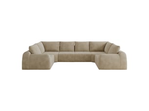 Canapé d’angle u 344 cm, sofa compression sans structure, mousse confortable, sans montage, salon chambre, khaki