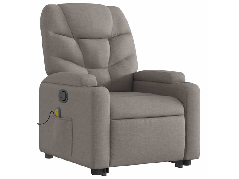  Fauteuil inclinable de massage, fauteuil relax taupe tissu shl4395  - Conforama D