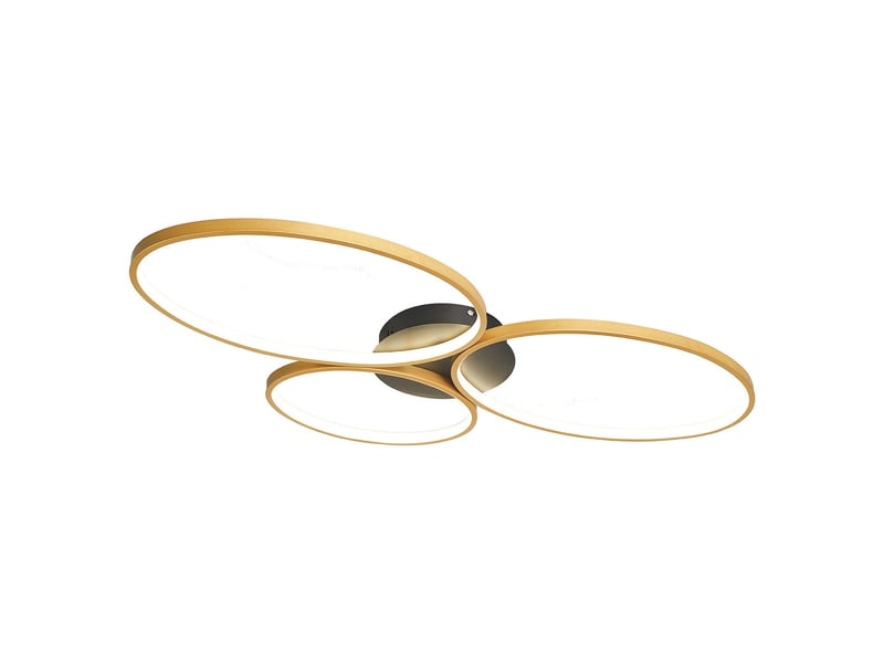  Plafonnier led dimmable pour salon avec télécommande – moderne et rond, 3 couleurs  - Conforama A